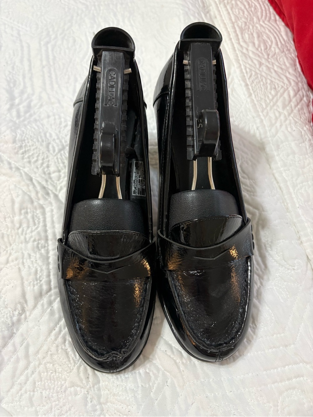Jones New York Black Patent Leather Loafer Heels
